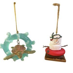 Sea Turtle & Smores Christmas‎ Ornaments